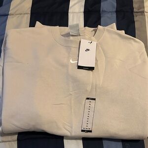 Nike Beige Sweatshirt with Logo